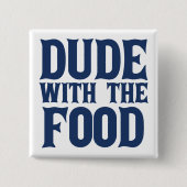 Typ mit Lebensmittelblau Button (Vorderseite)