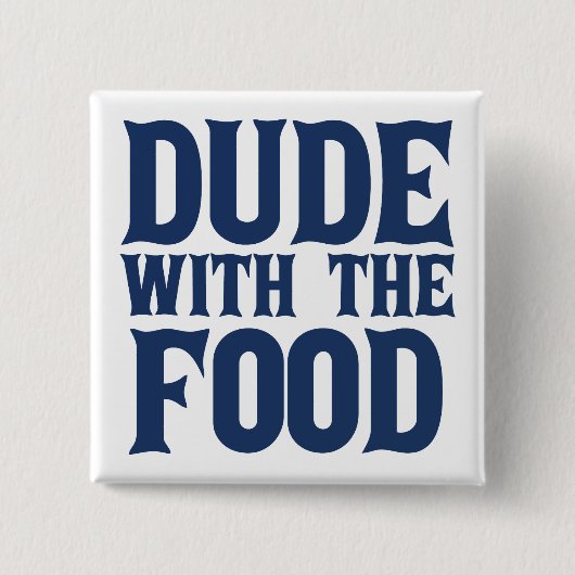 Typ mit Lebensmittelblau Button (Vorderseite)