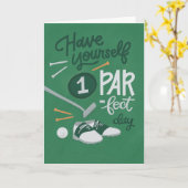 Typ oder Golffahrtkarte mit Spaß Karte (Gelbe Blume)