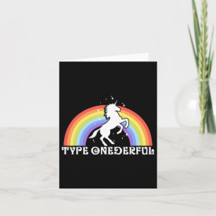 Typ onderful Typ 1 Diabetes Unicorn Rainbow Awa Karte