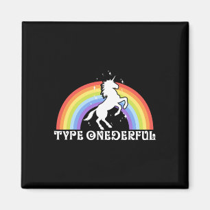 Typ onderful Typ 1 Diabetes Unicorn Rainbow Awa Magnet