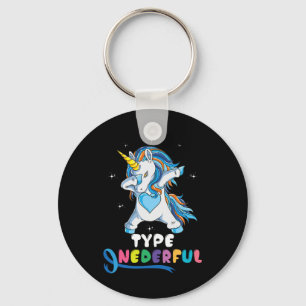 Typ onderful Unicorn Dub Typ 1 Diabetes Awarene Schlüsselanhänger