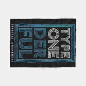 Typ Oneful Diabetes Diabetes Awareness T1d War Fleecedecke (Vorderseite (Horizontal))