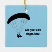 Typ Paragliding-Grafik - benutzerdefinierter Text Keramikornament (Vorderseite)