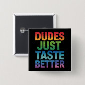 Typ probieren einfach besser Gay Pride LGBTQ Button (Vorne & Hinten)