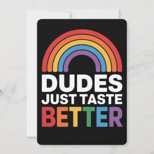 Typ probieren einfach besser Gay Rainbow LGBTQ Einladung