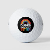 Typ probieren einfach besser Gay Rainbow LGBTQ Golfball (Vorderseite)