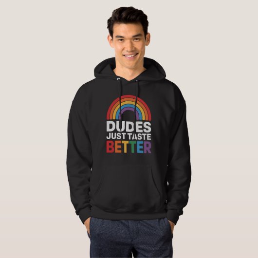Typ probieren einfach besser Gay Rainbow LGBTQ Hoodie (Vorne ganz)