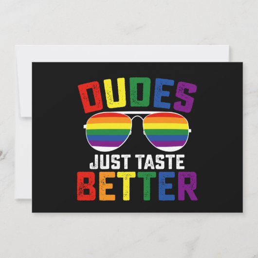 Typ probieren einfach besseren Gay LGBT Prix Einladung (Vorderseite)