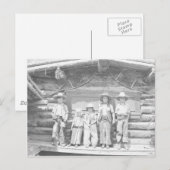 Typ Ranch Foto von Kindern in Cowboykleidung Postkarte (Vorne/Hinten)