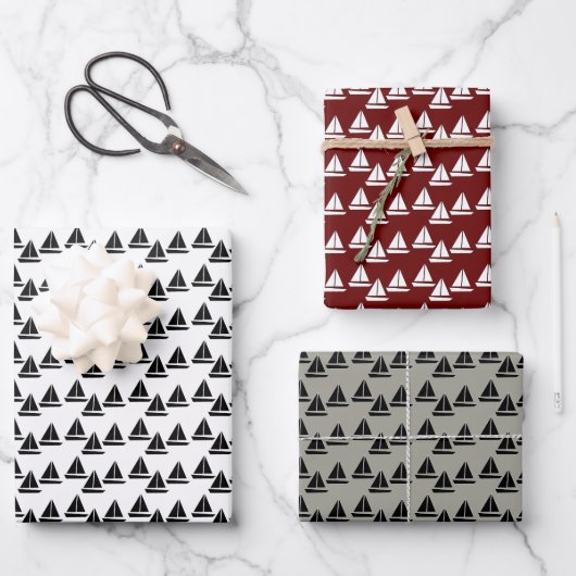 Typ Sailboat Geschenkpapier Set (Vorderseite)