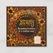 Typ, sei freundlich! Inspirivity Kindcards Quadratische Visitenkarte (Rückseite)