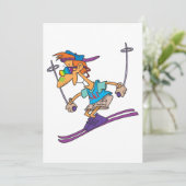 Typ Skiing Einladungen (Stehend Vorderseite)