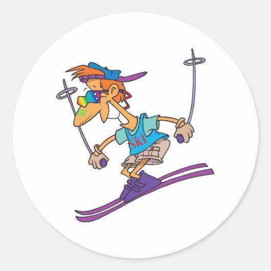 Typ Skiing Stickers (Vorderseite)