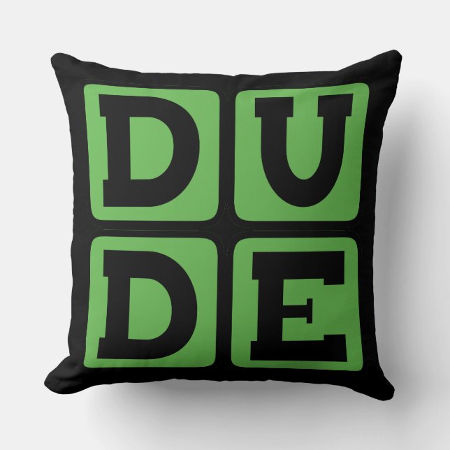TYP Slang Bro Funny Four Letter Design Slacker Kissen (Vorderseite)