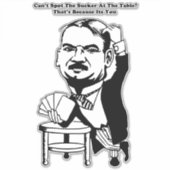 Typ spielen Poker Casino sucker zitiert Kunst Aufkleber (Vorderseite)