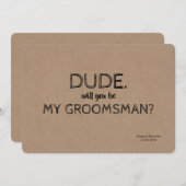 Typ | TRAUZEUGE | TRAUZEUGE Funny Vorschlag Einladung (Vorne/Hinten)