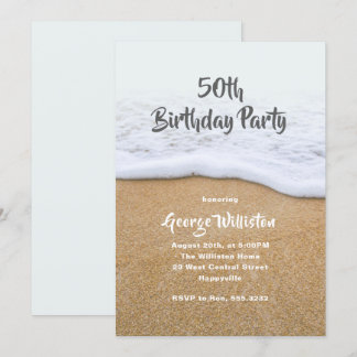 Typ unter dem Motto "Beach Themed Party - Einladun Einladung