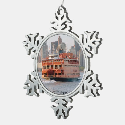 Typ V. Molinarball oder Schneeflockenschmuck Schneeflocken Zinn-Ornament (Rechts)