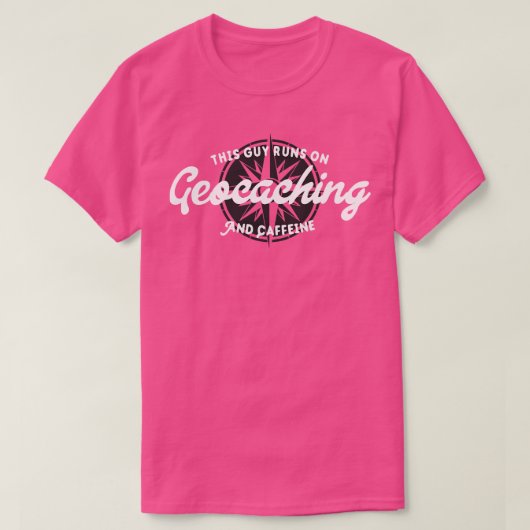 Typ von Geocaching und Koffein T-Shirt (Design vorne)