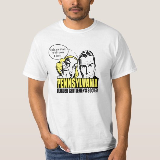 Typ wachsen einen Bart T-Shirt (Vorderseite)