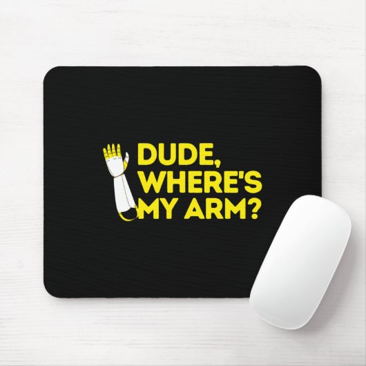 Typ, wo meine Arm-Amputierte-Behinderung-Bewusstse Mousepad (Mit Mouse)