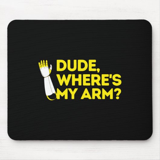 Typ, wo meine Arm-Amputierte-Behinderung-Bewusstse Mousepad (Vorne)