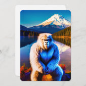 Typ Yeti Design Flat Danke Karte (Vorne/Hinten)