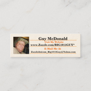 Typ - Zazzle.com/Big1011Guy*-Geschäfts-Karte Mini Visitenkarte