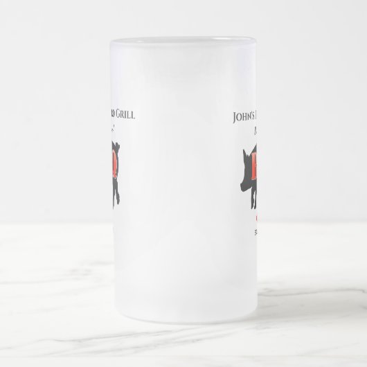 Typ Zuhause Backyard Grillbierhandgriff Mattglas Bierglas (Mittel)