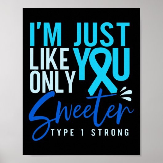 Type 1 Diabetes Strong T1d Awareness  Poster (Vorne)