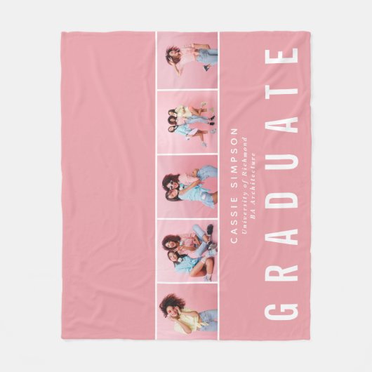 Type Abschluss Multi-Foto modern Fleecedecke (Vorderseite)