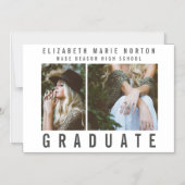 Type Abschluss Multi-Foto modern Magneteinladung (Vorderseite)