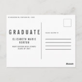 Type Abschluss Multi-Foto modern Postkarte (Rückseite)