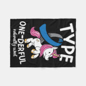 Type One Derful Natürlich süße Diabetes  Fleecedecke (Vorderseite (Horizontal))