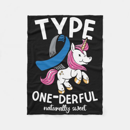 Type One Derful Natürlich süße Diabetes  Fleecedecke (Vorderseite)