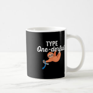 Type Onederful Lazy Cute Sloth Typ-1-Diabetes-Bewu Kaffeetasse
