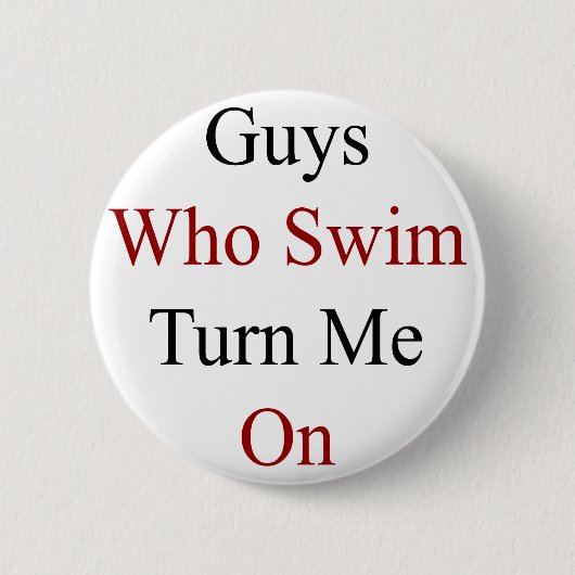 Typen, die schwimmen, schalten mich ein button (Vorderseite)