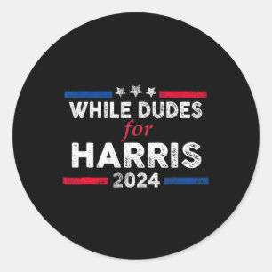 Typen für Kamala Harris 4 Runder Aufkleber