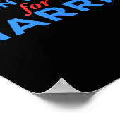 Typen für Kamala Harris US-Präsident 2024 Poster (Ecke)