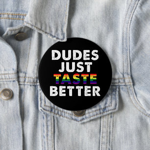 Typen schmecken einfach besser Gay Pride Geschenki Button