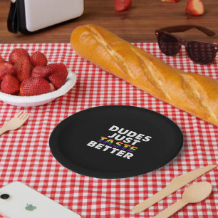 Typen schmecken einfach besser Gay Pride Geschenki Pappteller