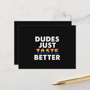 Typen schmecken einfach besser Gay Pride Geschenki Postkarte