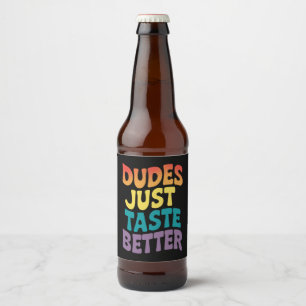 Typen schmecken einfach besser Gay Pride Vintage Bierflaschenetikett