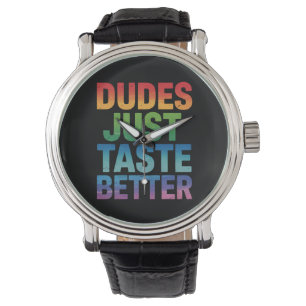 Typen schmecken einfach besser Lustiger Schwuler S Armbanduhr
