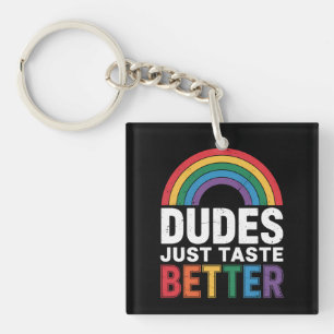 Typen schmecken einfach besser Lustiges Gay Pride  Schlüsselanhänger