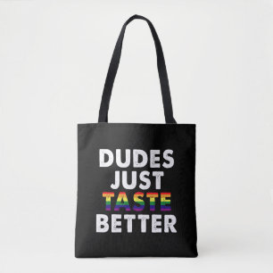 Typen schmecken einfach besser Schwules Geschenkid Tasche
