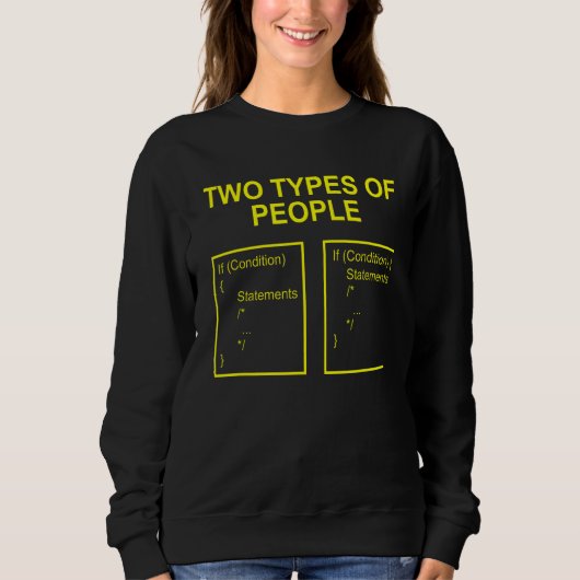 Typen von Personen, die Entwicklersoftware program Sweatshirt (Vorderseite)