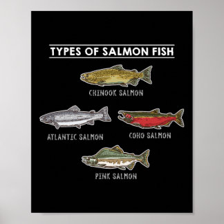 Typen von Salmon Fish For Salmon Fishing Poster