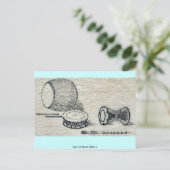 Typen von Trommeln Ukiyo-e. Postkarte (Stehend Vorderseite)